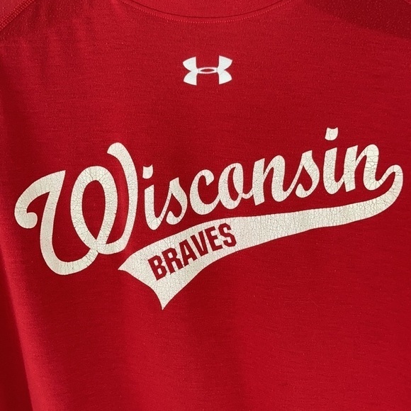 WISCONSIN Braves Under Armour Shirt L - Picture 3 of 8